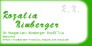 rozalia nimberger business card